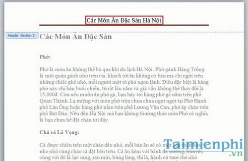 Cách tạo Header và Footer đẹp trong Word 2010