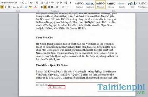 Cách tạo Header và Footer đẹp trong Word 2010