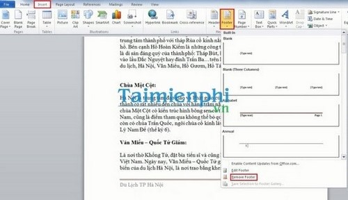 Cách tạo Header và Footer đẹp trong Word 2010