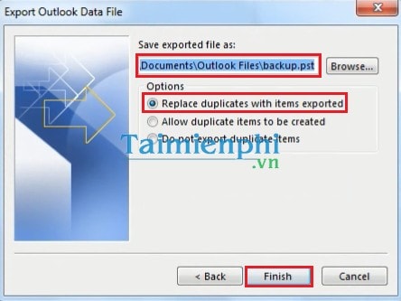 Hướng dẫn lưu và Backup Mail trong Outlook 2013