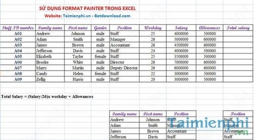 Cách sử dụng Format Painter trong Word, Excel