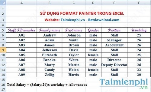 Cách sử dụng Format Painter trong Word, Excel