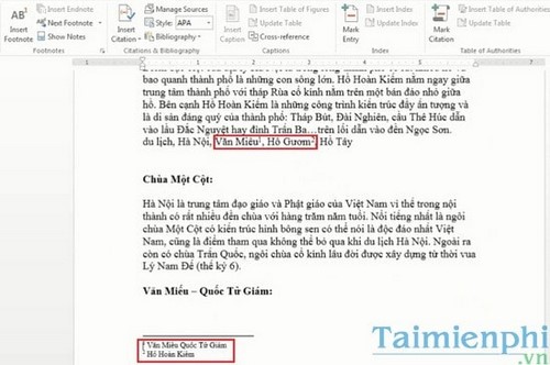 how to create a footnote in word 2013