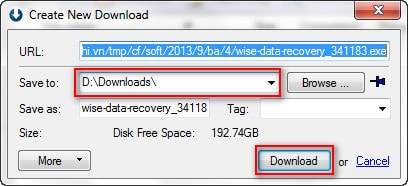 Orbit Downloader - Thay đổi thư mục chứa file download mặc định