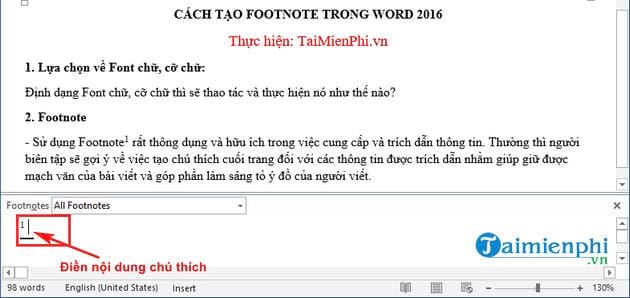 cach tao footnote trong word 2016 5