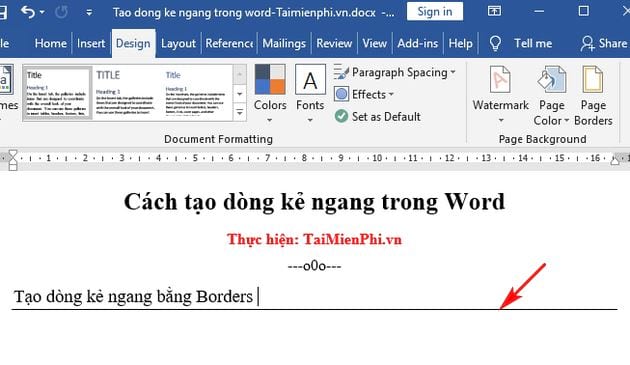 cach tao dong ke ngang trong word 6