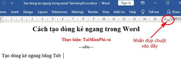 cach tao dong ke ngang trong word 8