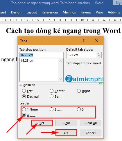 cach tao dong ke ngang trong word 9