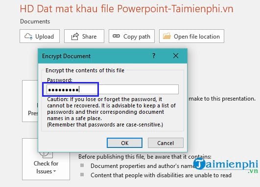 Nhấn vào ảnh để phóng to cach dat mat khau file powerpoint 3