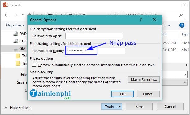 Nhấn vào ảnh để phóng to cach dat mat khau file powerpoint 9