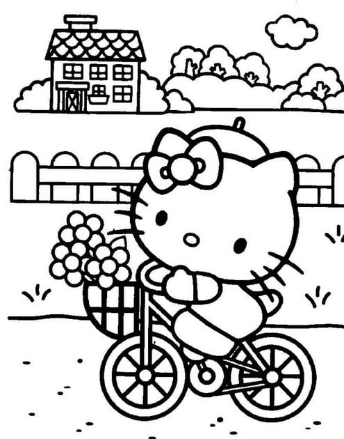 Tranh tô màu Hello Kitty 18