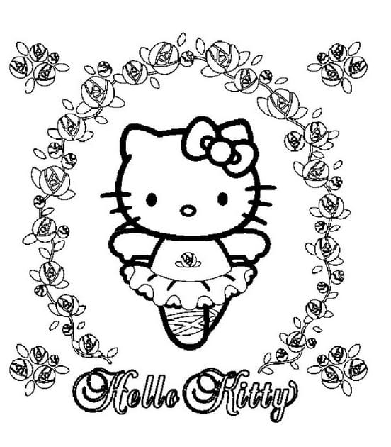 99 hình tô màu Hello Kitty dễ thương đáng yêu cho bé tập tô