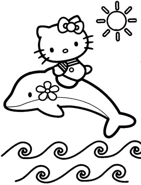 Tranh tô màu Hello Kitty 5