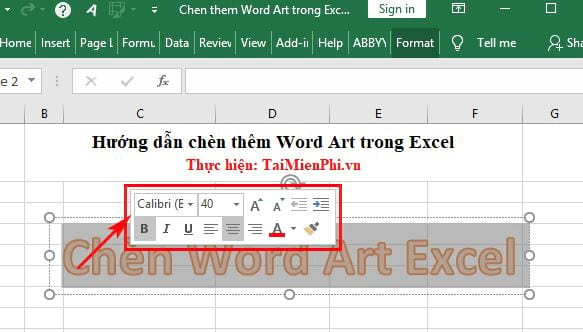 Hướng dẫn chèn thêm Word Art trong Excel