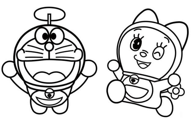 Tranh tô màu Doraemon 12