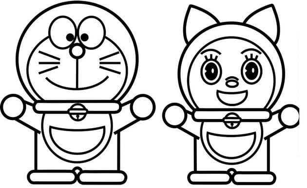 Tranh tô màu Doraemon 13