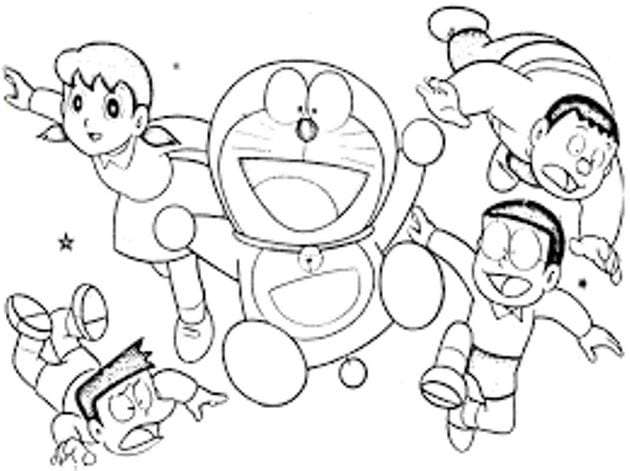 Tranh tô màu Doraemon 14
