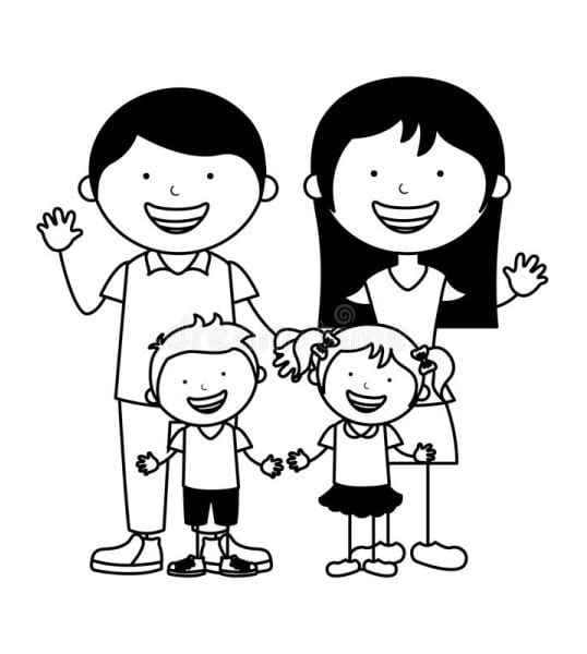 Tranh tô color mái ấm gia đình của nhỏ nhắn niềm hạnh phúc và ấm cúng  Luật Trẻ Em