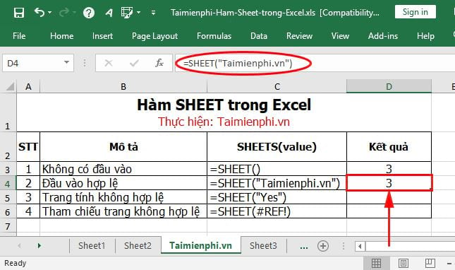 cach dung ham sheet trong excel