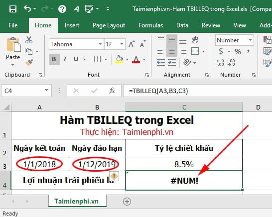 ham tbilleq trong excel 6