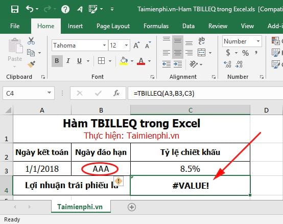 ham tbilleq trong excel 7