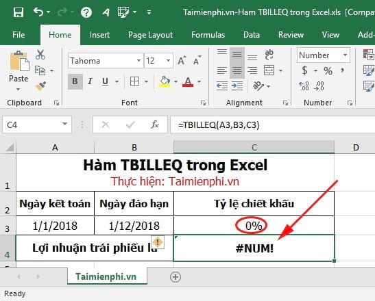 ham tbilleq trong excel 8