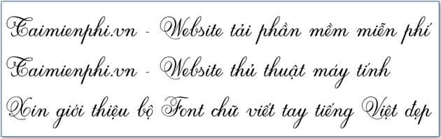 Tổng hợp Font chữ viết tay đẹp tiếng Việt, Việt hóa 4