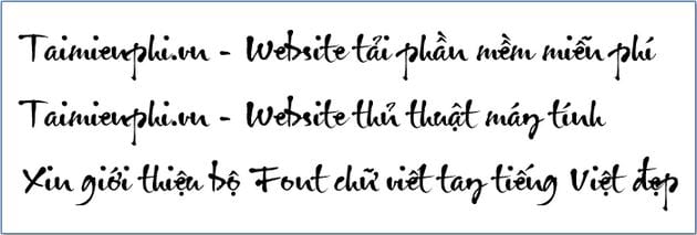 Tổng hợp Font chữ viết tay đẹp tiếng Việt, Việt hóa 5