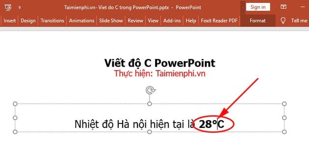 cach viet do c trong powerpoint 4