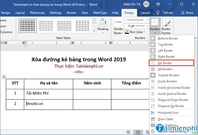 cach xoa duong ke bang trong word 2019 5