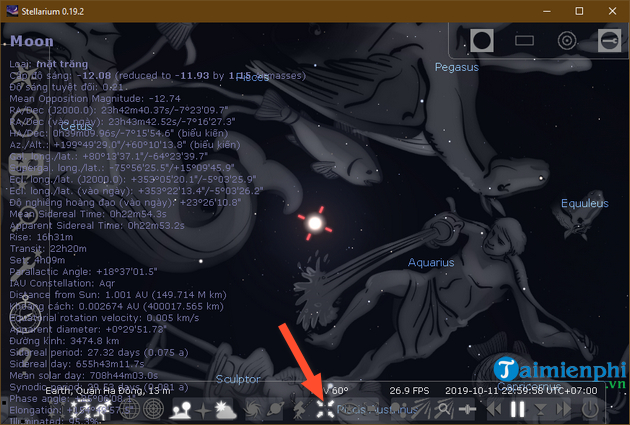 Cách sử dụng phần mềm Stellarium, xem vũ trụ trên máy tính