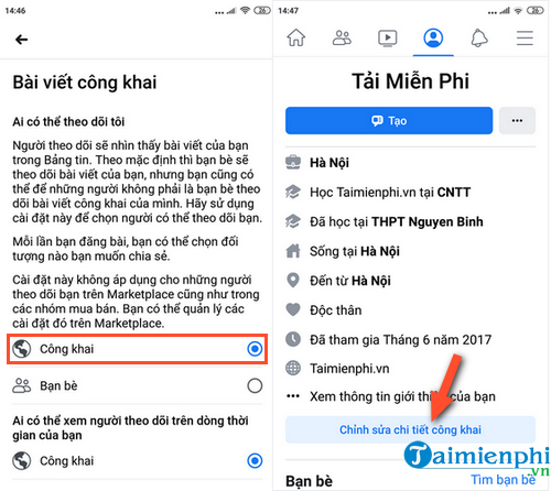 Cách hiển thị số người theo dõi trên facebook bằng điện thoại