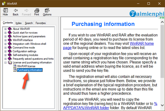 Cách xem phiên bản WinRAR đang sử dụng