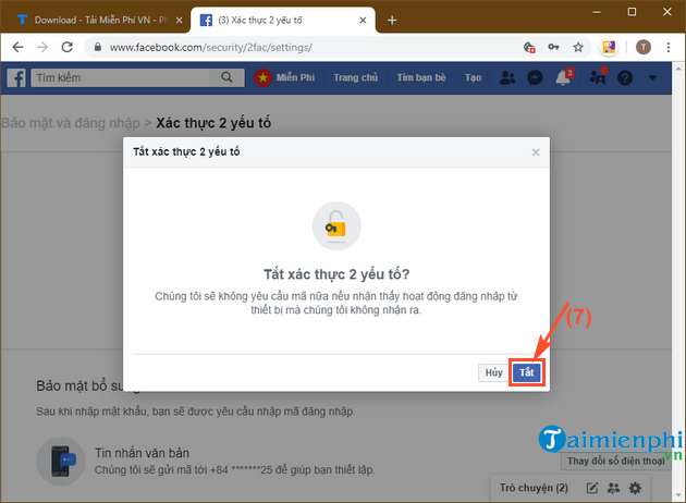 Gỡ bảo mật trên Facebook, bỏ bảo mật 2 lớp Facebook trên máy tính