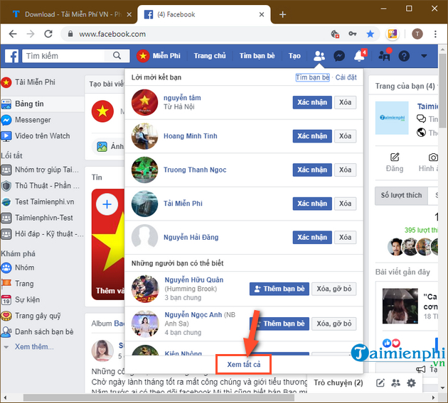 How to see the list of users on facebook