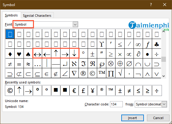 Cách vẽ mũi tên trong Excel 2019