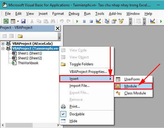 Hướng dẫn cách tạo chữ nhấp nháy trong Excel