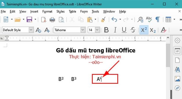 Cách gõ dấu mũ trong libreOffice