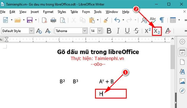 Cách gõ dấu mũ trong libreOffice