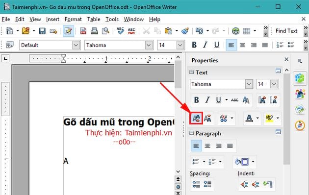 Cách gõ dấu mũ trong OpenOffice