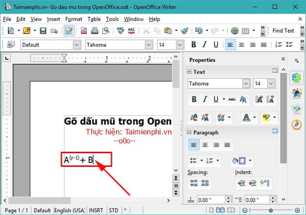 Cách gõ dấu mũ trong OpenOffice