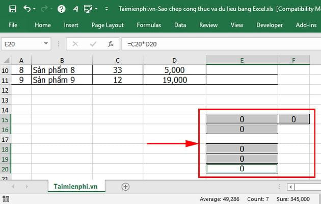 huong dan sao chep cong thuc va du lieu giua cac bang excel 6