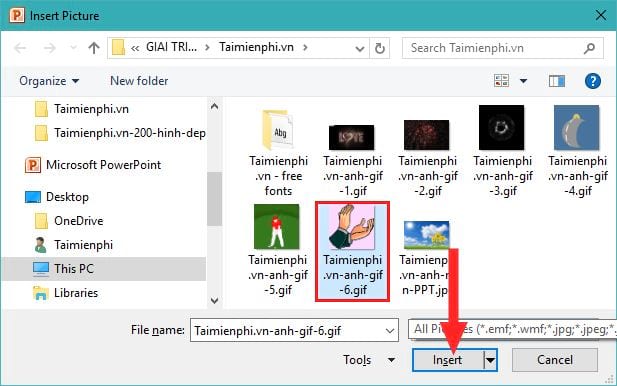 Cách chèn ảnh động GIF vào PowerPoint