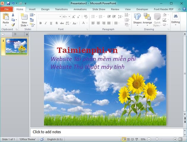 cach chen hinh anh nam duoi chu tren powerpoint 7