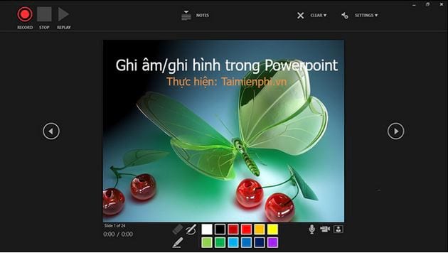 cach ghi am ghi hinh bai thuyet trinh powerpoint 6