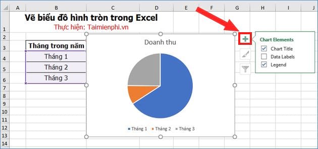 Cách vẽ biểu đồ hình tròn trong Excel