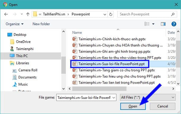 Cách sửa lỗi file PowerPoint khi sử dụng