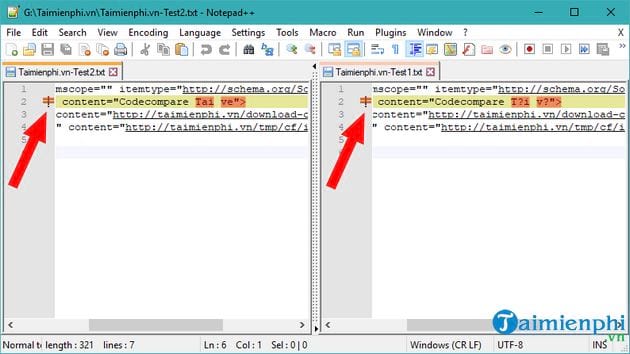 so sanh 2 file text su dung notepad 12
