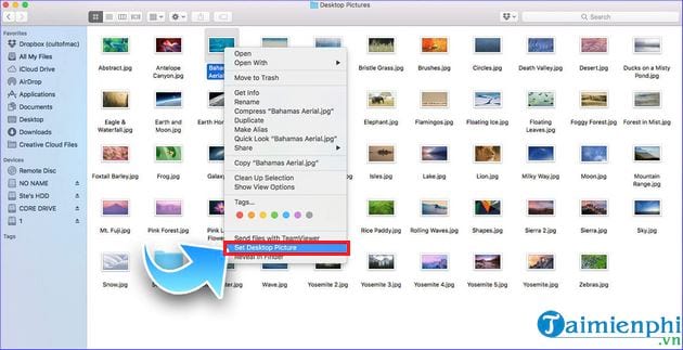 Cách đổi hình nền trên hệ điều hành macOS Sierra