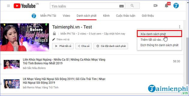 Huong Dan created a playlist on youtube 16